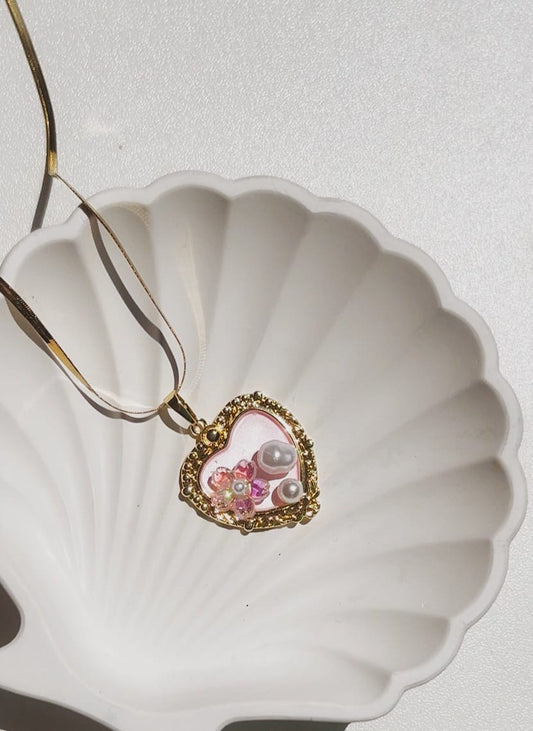 Pearl Garden Heart Necklace