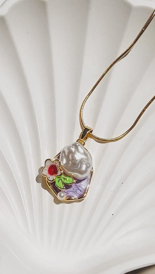 Purple Dewdrop necklace